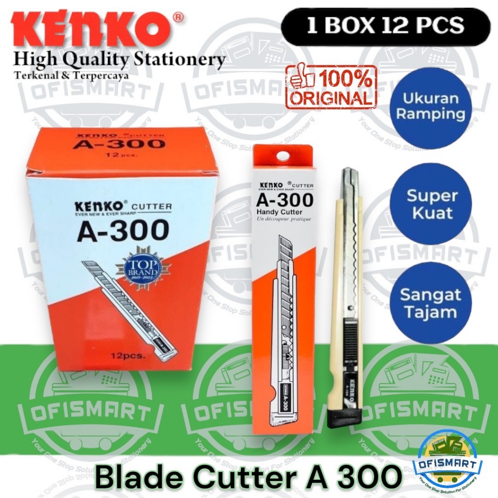 

Kenko Cutter | Pisau Pemotong A 300 | @1Ktk=12PCs