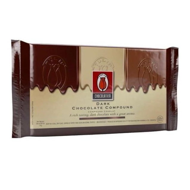 

Super Promo Tulip Dark Chocolate Compound - Coklat Tulip 1kg