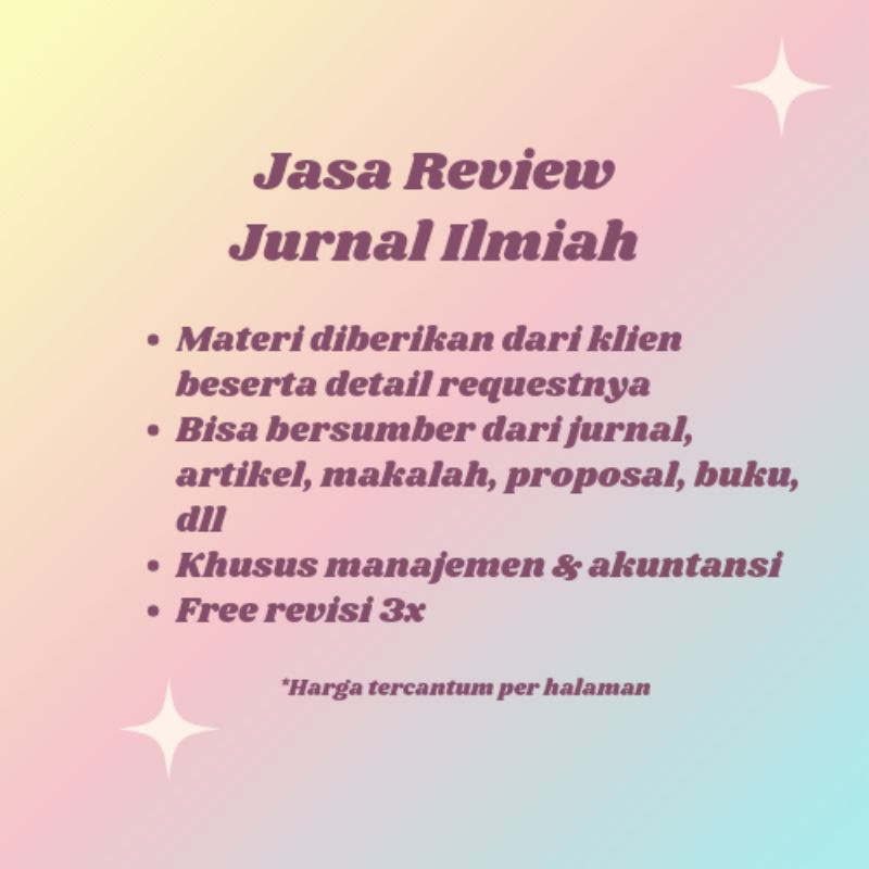 Jasa Review Jurnal Ilmiah