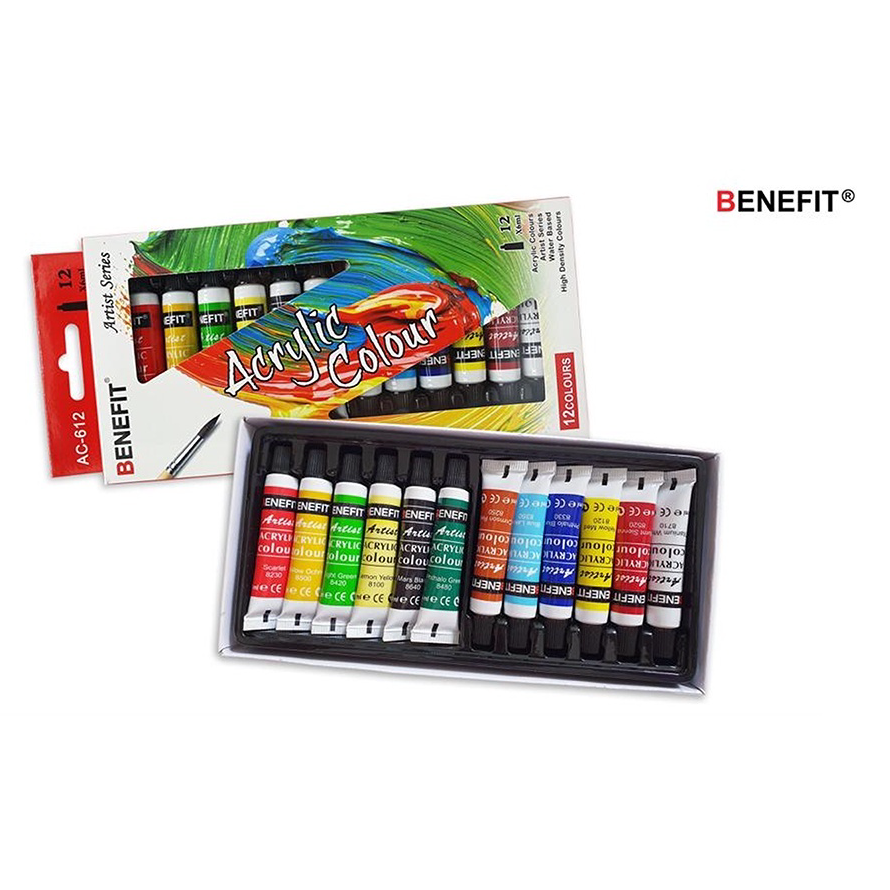 

➚➹✲ BENEFIT acrylic color/cat acrylic/ akrilik 12clr x 6ML
