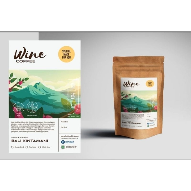 

Kintamani Wine , Kopi arabika kintamani 200 Gram Powder