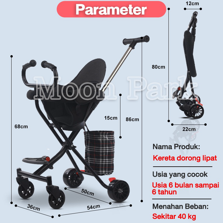 Bayar Di Tempat stroller baby lipat stroler bayi lipat kereta dorong bayi lipat/kereta dorong naunga