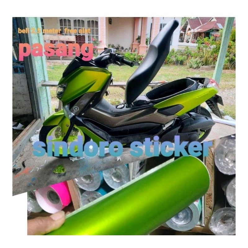 Skotlet Motor Warna Lime Green Sticker Hijau Lemon Sekotlet Seticker Motor Warna Lime Green