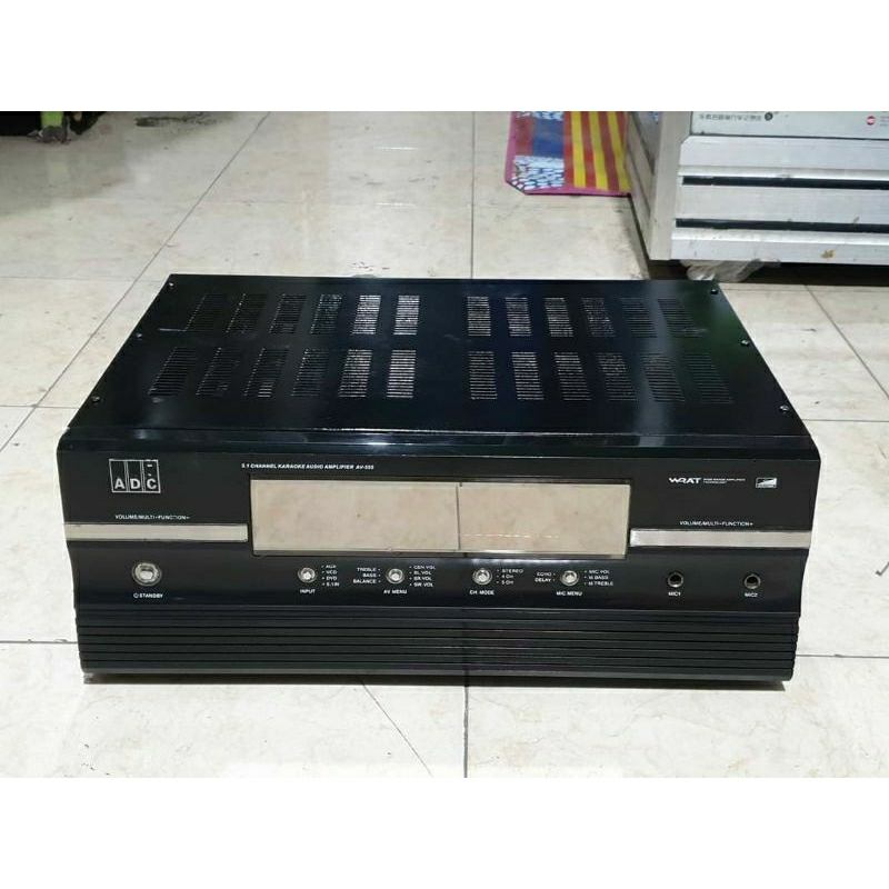 power amplifier rumahan 5channel home theater 5.1 dolby suround ADC AV555 vintage second normal siap