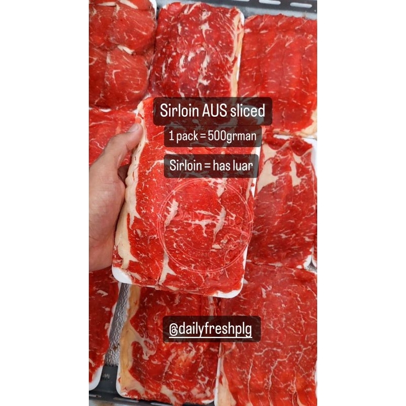 

AUS SIRLOIN SLICED BEEF | HAS LUAR (100% SAPI bukan KERBAU )