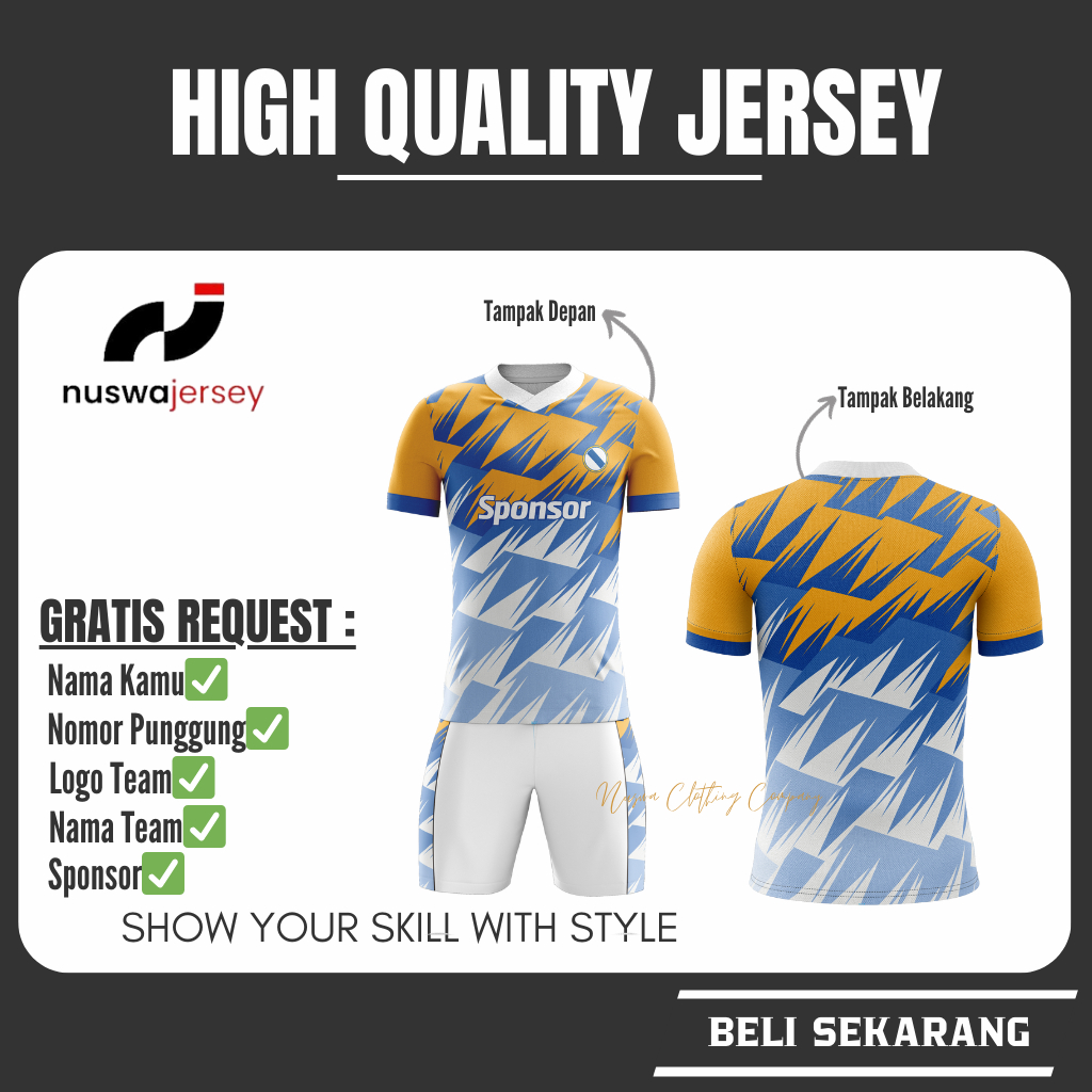 Jersey Bola Anak Jersey Bola Grade Ori Nuswa Jersey Full Printing SBN246