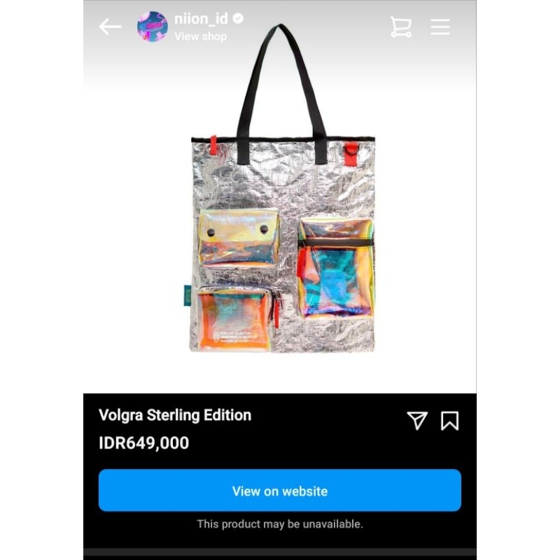 Preloved Volgra Sterling Edition Niion Bag