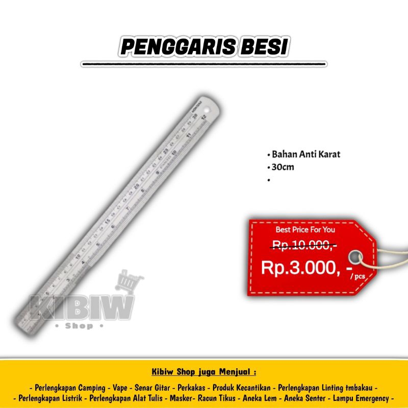 

Penggaris Besi 30cm