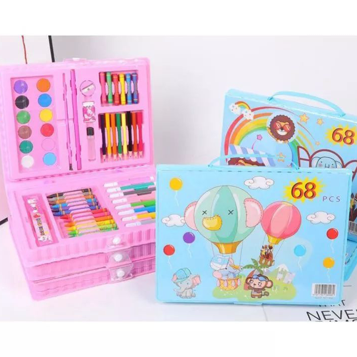

Best ART SET 208PCS / 150PCS / 86PCS / 68PCS / CRAYON MEWARNAI / PENSIL WARNA Crayon Set - Crayon Mewarnai - PENSIL