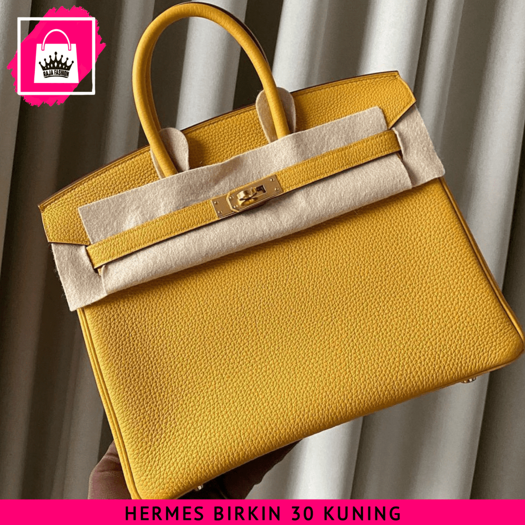 Tas 25Birkin Kuning Gold Hardware | TAS SELEMPANG WANITA 2530HERMES BIRKIN30 TOGO PREMIUM | Tas Wani