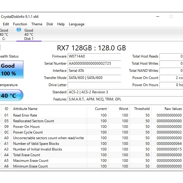 Terbaru SSD 128GB RX7 GARANSI RESMI 3THN
