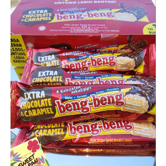 

Terbaru PROMO BENGBENG BENG COKLAT CARAMEL MELTED isi 17 bungkus with extra caramel.