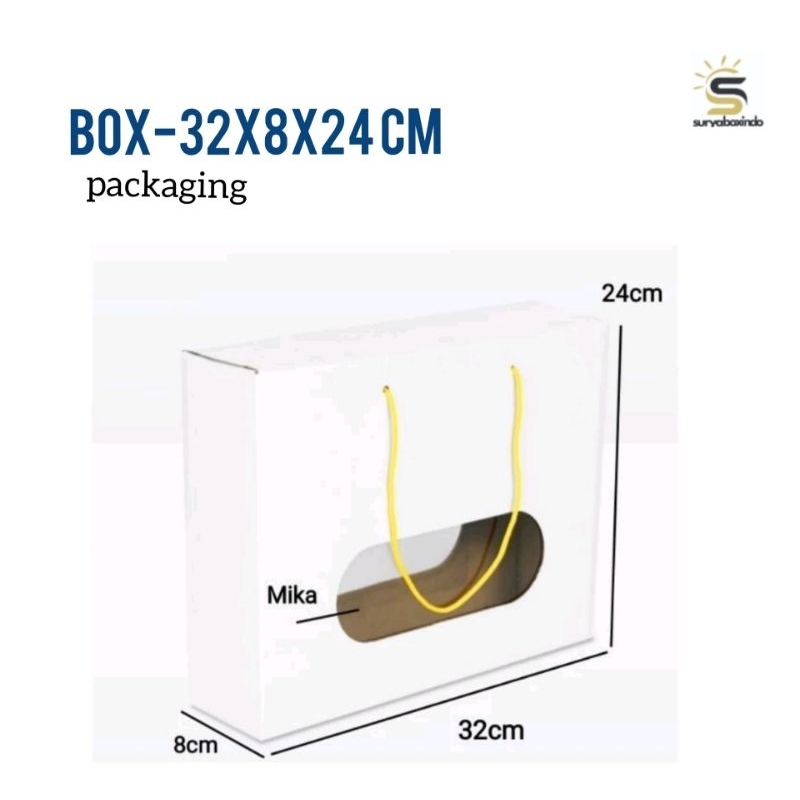 

Box 32x8x24 cm + Mika /Kardus/Hampers/Packing/Bocnormal/Boxoleholeh