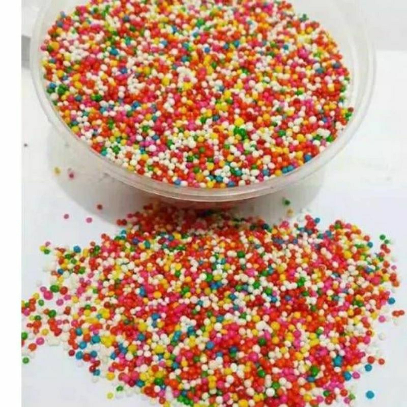 

Sprinkle Trimit Hiasan Kue Kemasan Repack 50gr Warna-warni