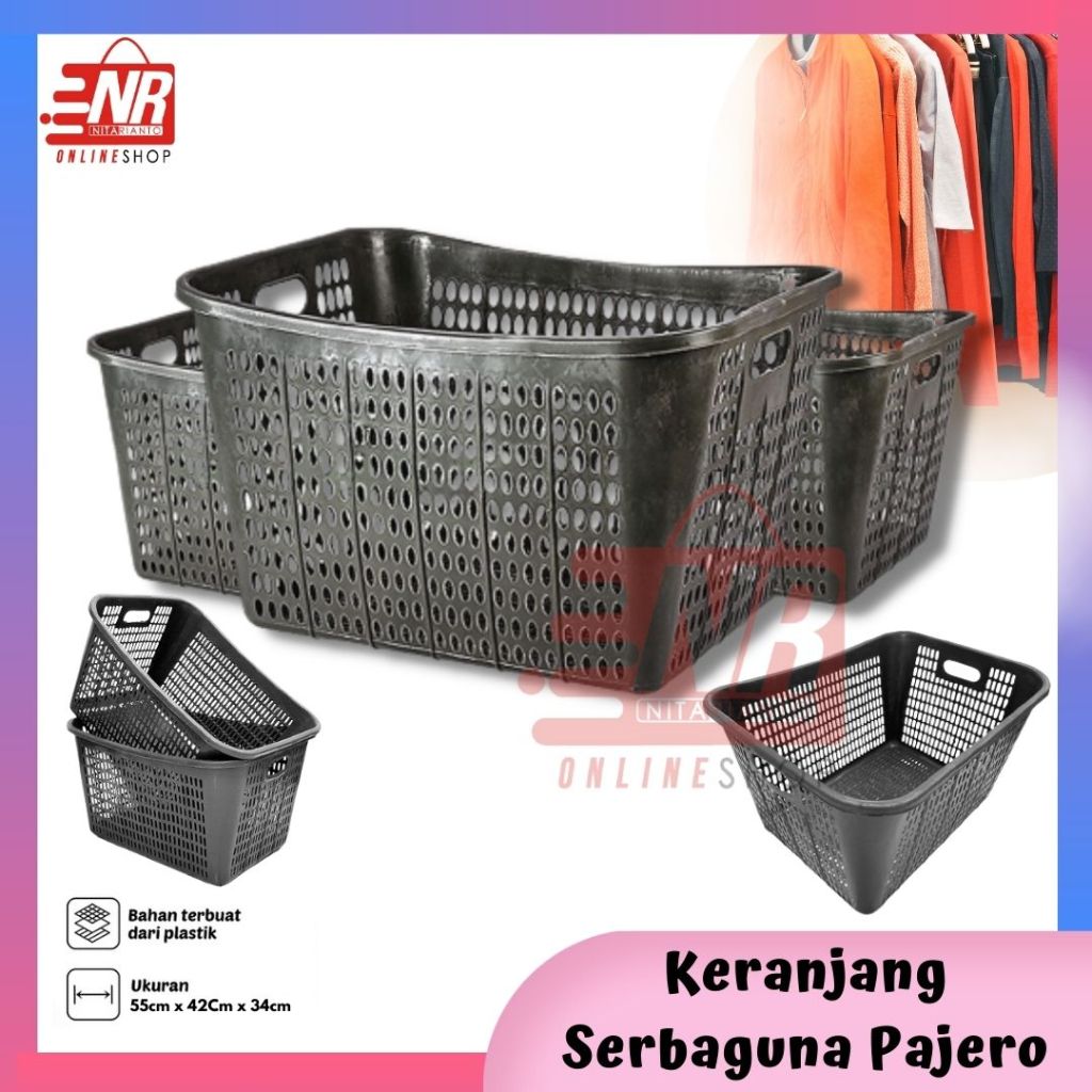 Keranjang Plastik Pajero - Keranjang Plastik Serbaguna - Keranjang Laundry - Keranjang Jumbo Serbagu