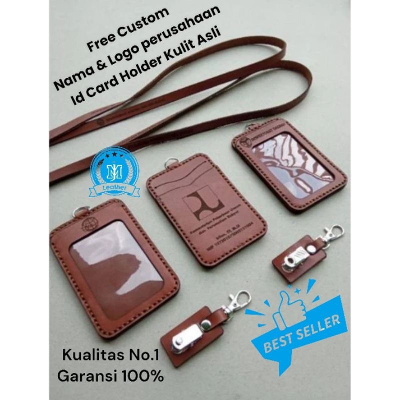 

Id Card Holder Kulit Asli Kementerian PUPR / Free Custom All Perusahaan & Instansi
