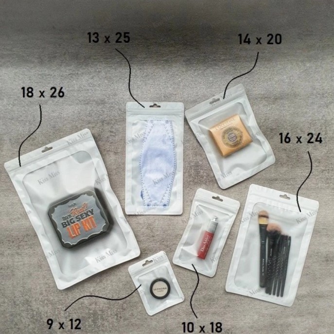 Plastik Klip Zhiplock - Putih, 14 X 22 CM