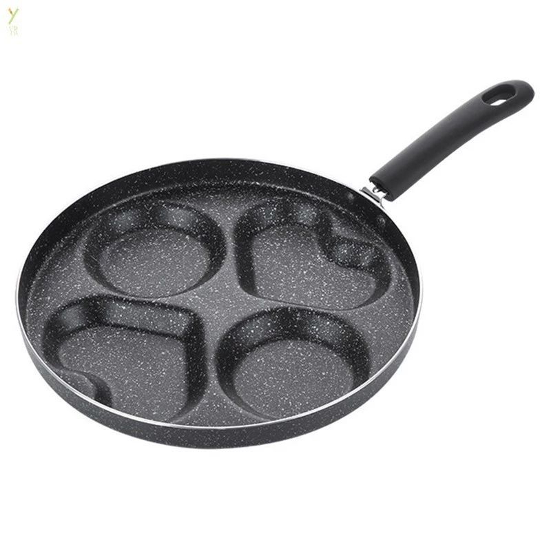 Frying Pan 4 in 1 Lubang Teflon Wajan Korea Alat Masak Dapur Serbaguna Telur Egg