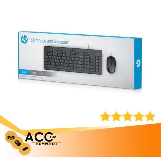 KEYBOARD & MOUSE USB HP 150 - KABEL