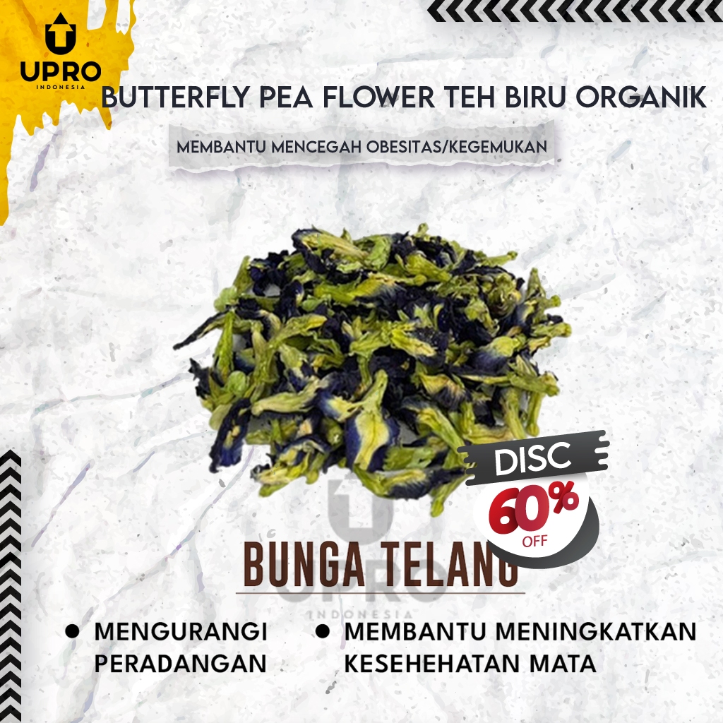 

Bunga Telang Kering Premium / Butterfly Pea Flower Teh Biru Organik / Teh Telang Kering Herbal