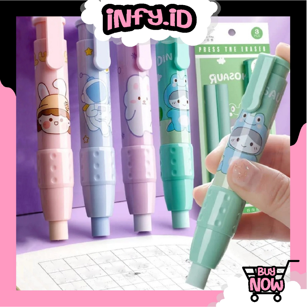 

INFY - Penghapus Pensil Mekanik Motif Karakter Lucu / Mechanical Eraser / Penghapus Bentuk Lipstick / Hapusan Eraser Lipstik S100