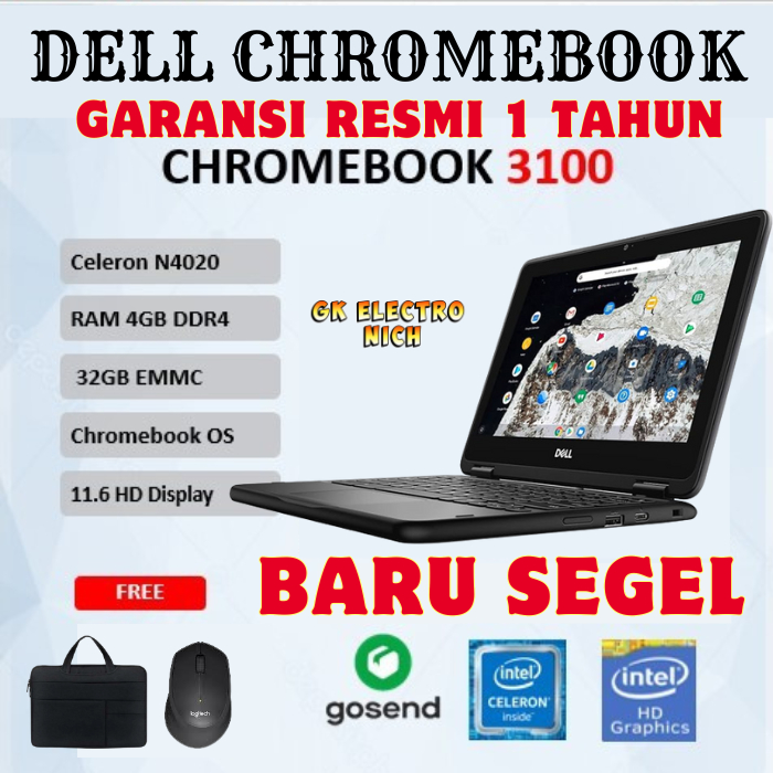 Laptop Dell Chromebook 3100 N4020 4GB 32GB OS CHROME 11.6