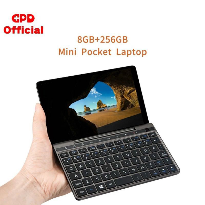 ORIGINAL GPD Pocket 2 8GB 256GB 7" Slim Laptop Gaming Mini Komputer PC Netbook Processor 3965Y Windo