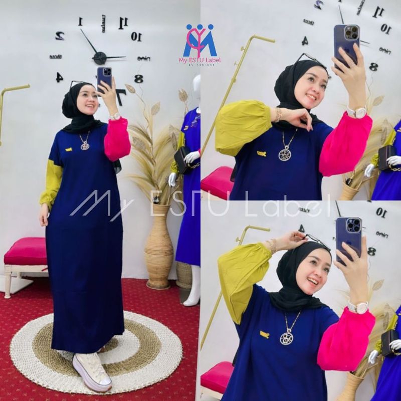 GAMIS COMBAT LENGAN BALON // GAMIS KAOS WANITA BY NABIL