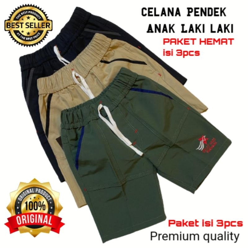 [ Paket isi 3pcs ] celana anak laki laki / celana pendek anak laki laki / celana pendek anak cowok /
