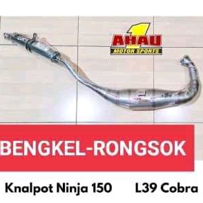 KNALPOT AHAU1 STAINLES COBRA LEHER L39 ORIGINAL KNALPOT AHAU1 STAINLES NINJA RR R SS ZX LEHER L39 CO
