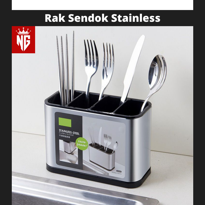 Rak Tempat Sendok Garpu Alat Makan Stainless Estetik Perlengkapan Rumah Tangga Dan Dapur Unik
