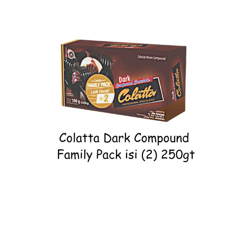 

Colatta Dark Compound Family Pack @2pcs 250gr / Coklat Batang Colatta
