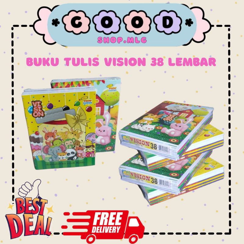 

[PACK] BUKU TULIS VISION 38 LEMBAR ISI 10 PCS