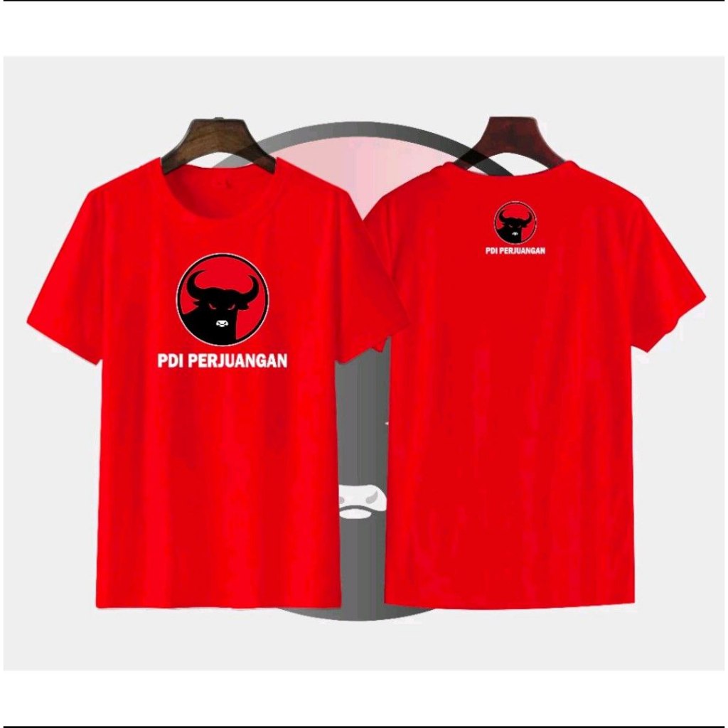 KAOS PDI PERJUANGAN TERBARU-KAOS BANTENG MERAH DISTRO-KAOS DEWASA TRENDY