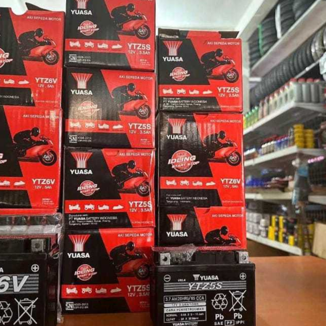 Aki yuasa GTZ5S khusus buat motor beat karbu, vario, vixion old, mio j,dll
