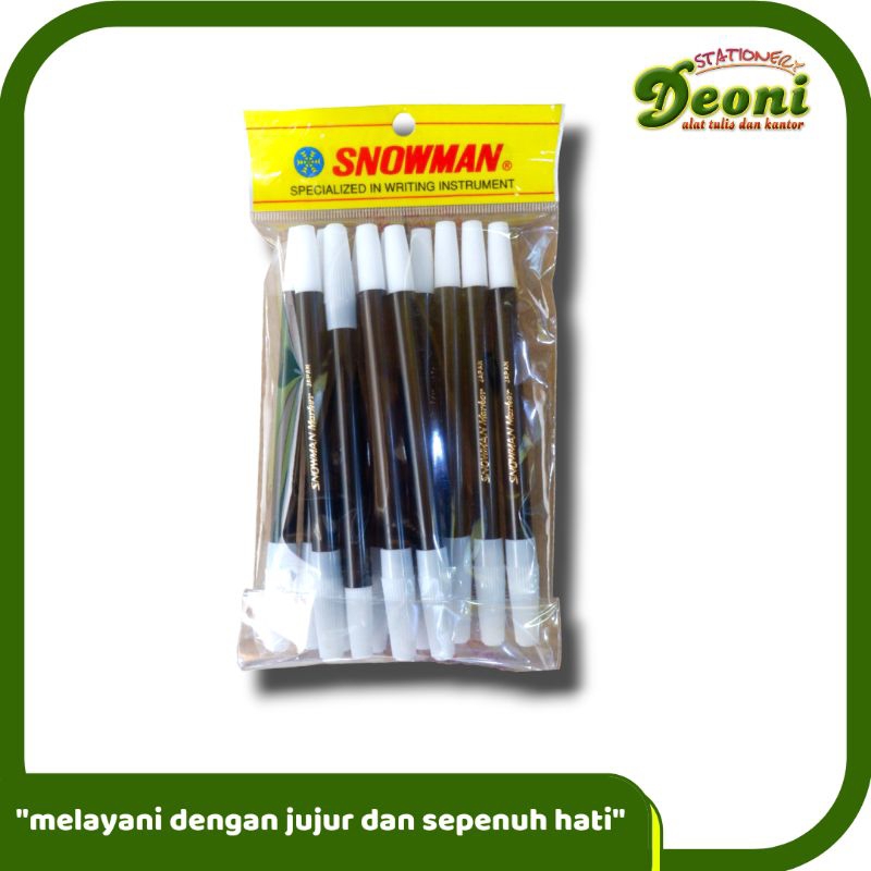 

SNOWMAN Marker Spidol Kecil isi 12 Pcs warna Black