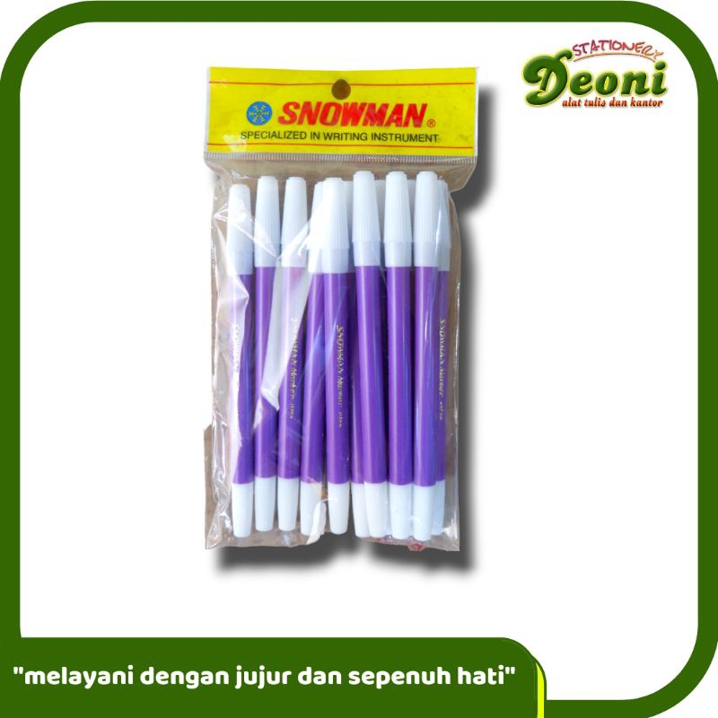 

SNOWMAN Marker Spidol Kecil isi 12 Pcs warna Violet