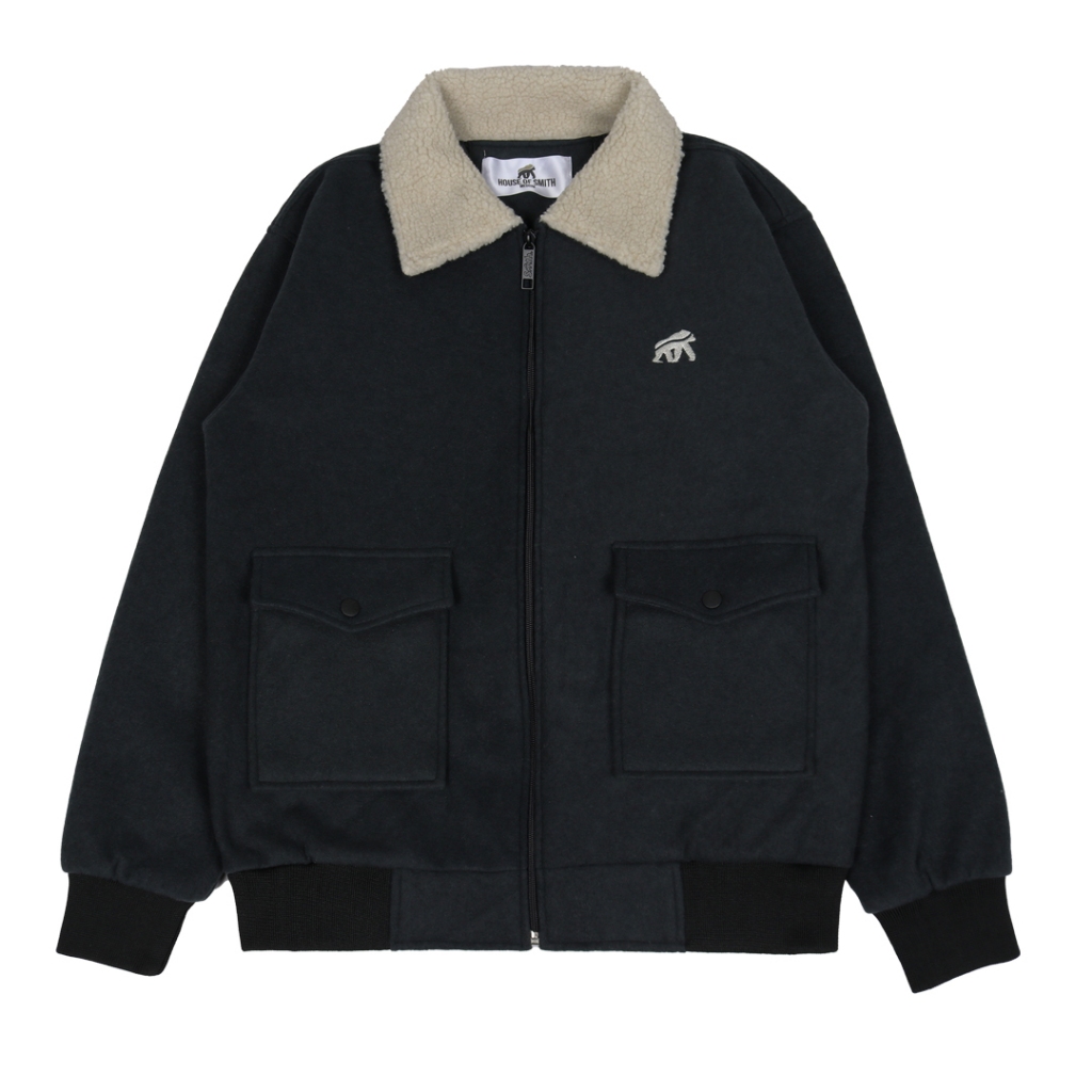 House of Smith PKU Jaket Pria - Lasket Dark Grey #2