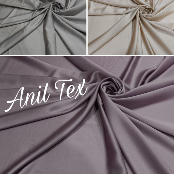 →➘✹ kain satin maxmara pure silk/kain bahan satin bridesmaid/polosan meteran kain