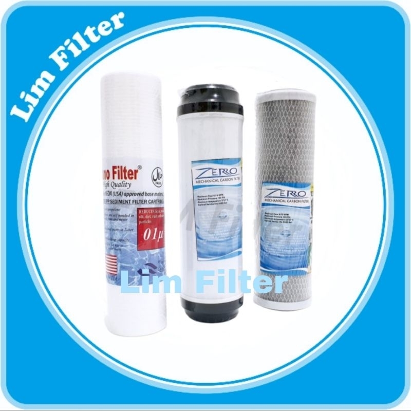 PAKET CARTRIDGE 10" FILTER AIR LEDENG/PAM - SEDIMENT, GAC & CTO