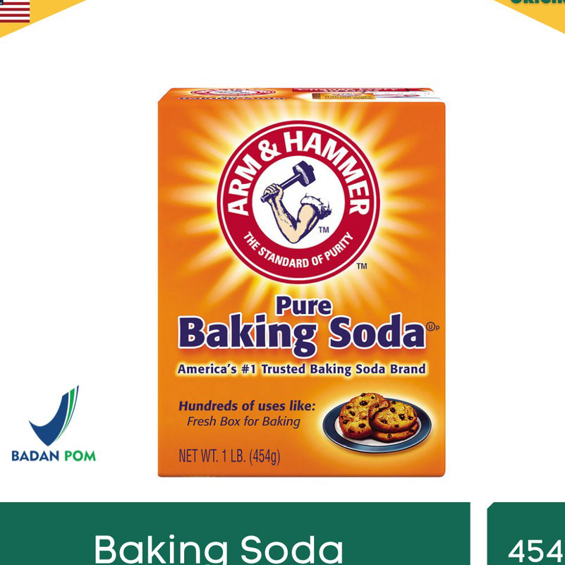 

➣✷✮ BAKING SODA MERK Arm & Hammer Baking Soda 454GR USA Import