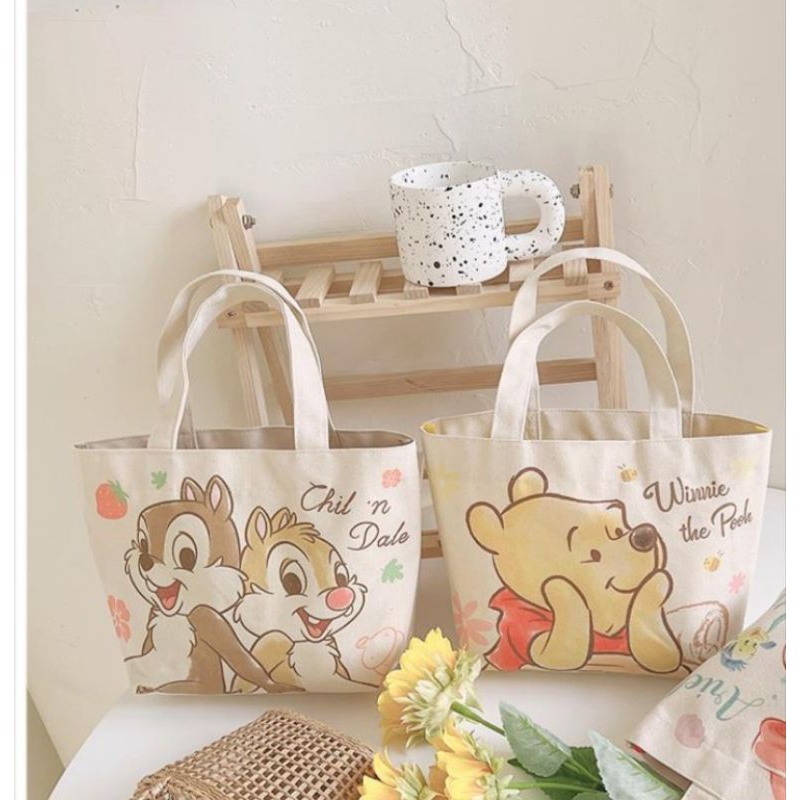 tas winnie the pooh kanvas tanpa reseleting, pooh bag
