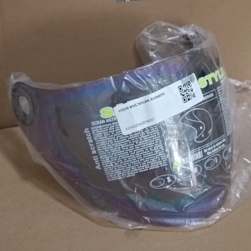 Kaca Visor Helm BMC Milan Rainbow Ori Original