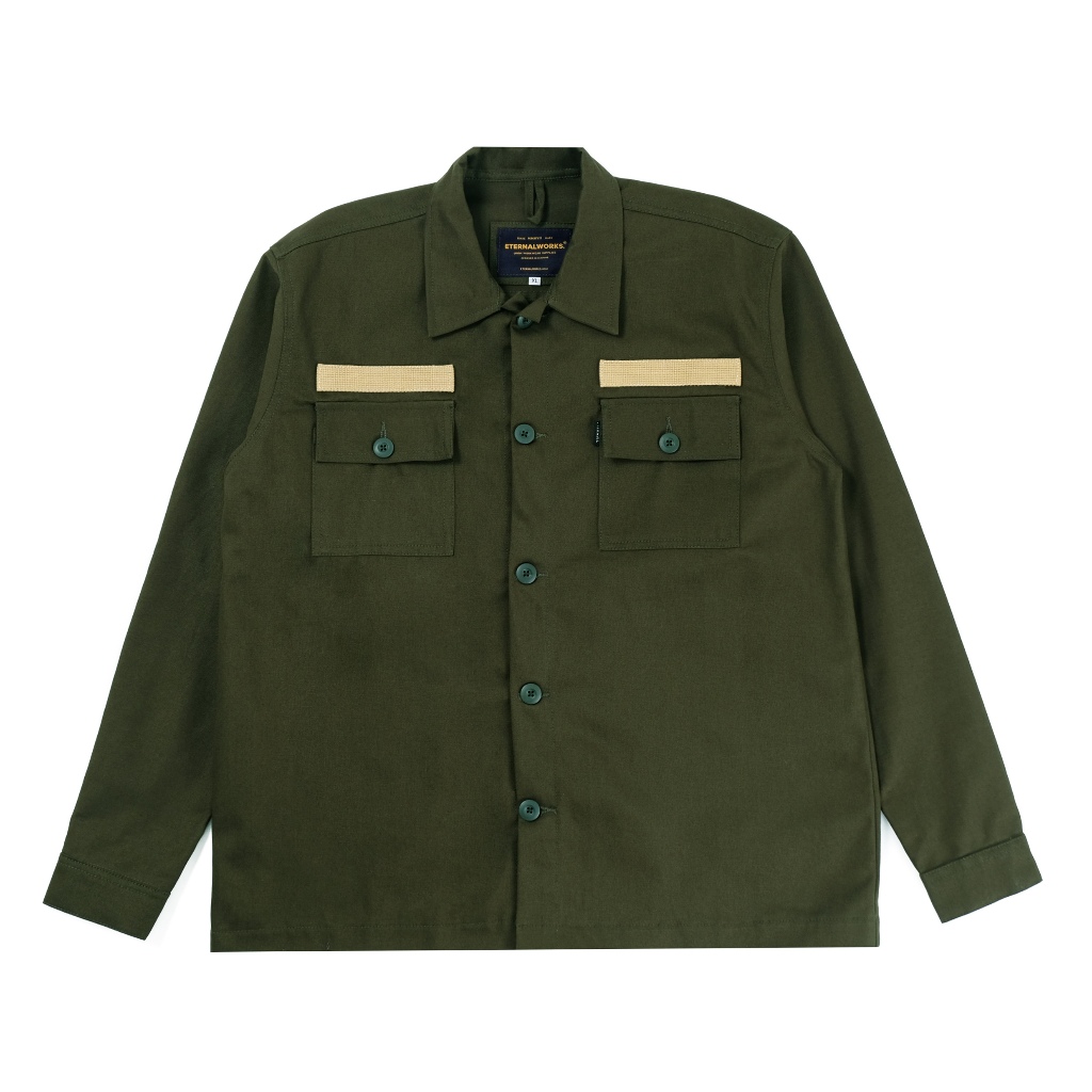 CONY GREEN TRUCKER JACKET - TRUCKER JACKET GREEN- HIJAU