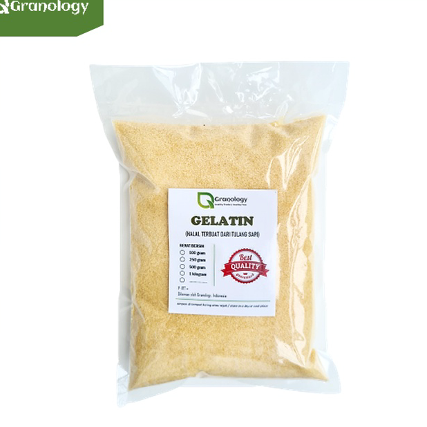 

Best Terlaris Gelatin Bubuk Halal Premium Import (1 kilogram) by Granology