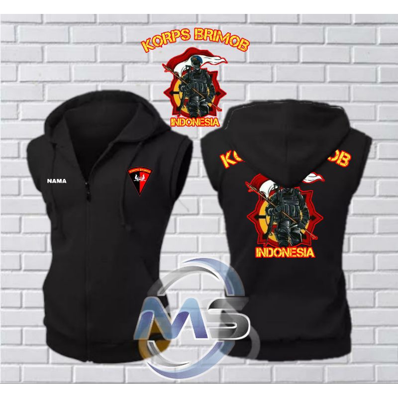 rompi vest ziper korps brimob/jaket rompi vest brimob
