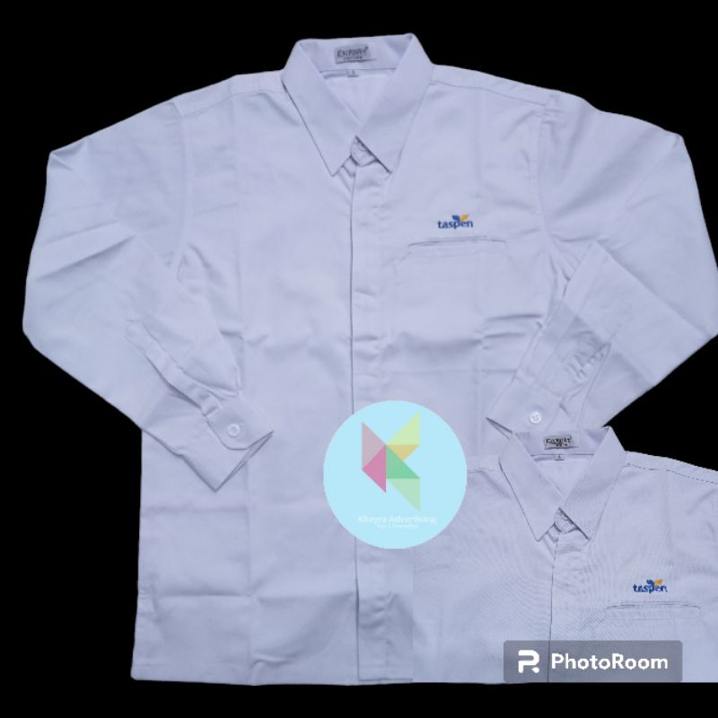 kemeja Taspen seragam Taspen baju Taspen putih lengan panjang
