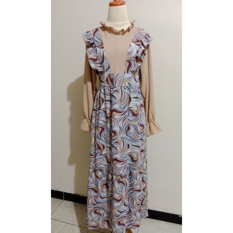 Gamis motif marble coksu GM23