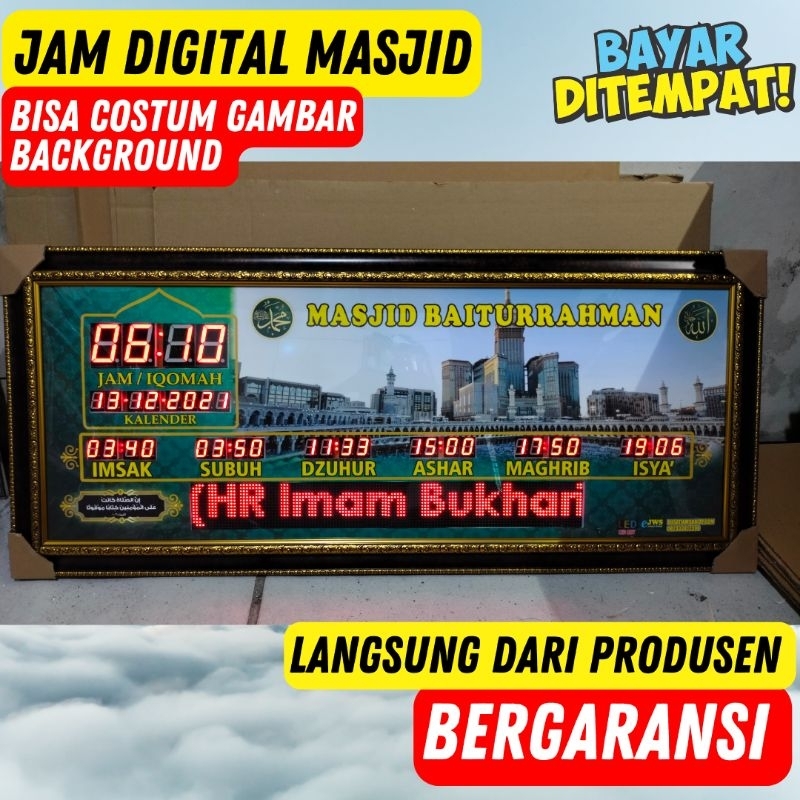 BERGARANSI JAM DIGITAL MASJID JADWAL SHOLAT OTOMATIS