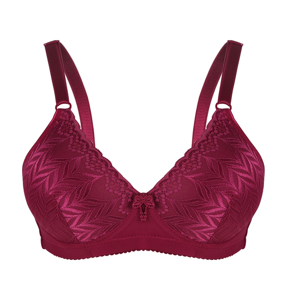 Grape - Full Coverage Bra Kait 3 Full Cup Bh Tanpa Kawat Busa Tipis Kait Lebar Spm 0385